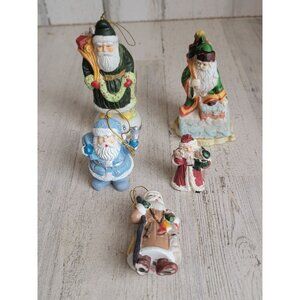 Santa Claus Vintage variety ornament Xmas set rustic decor